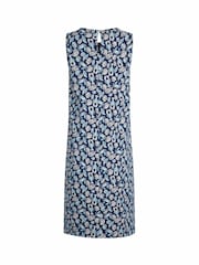 Weird Fish Ocean Blue Adenea 100% Cotton Jersey Shift Dress - Image 6 of 6