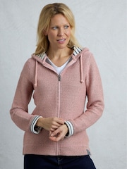 Weird Fish Pink Chicoa Full Zip Hooded Classic Macaroni Hoodie - Image 1 of 8