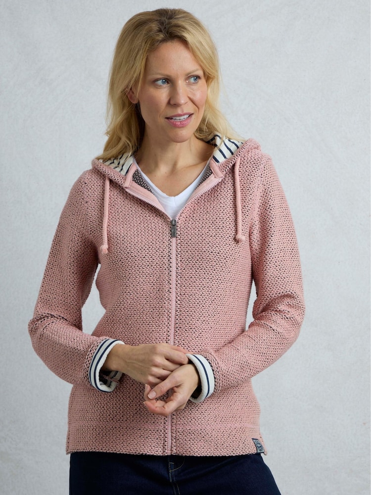 Weird Fish Pink Chicoa Full Zip Hooded Classic Macaroni Hoodie - Image 1 of 8