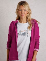 Weird Fish Magenta Chicoa Full Zip Hooded Classic Macaroni Hoodie - Image 1 of 7