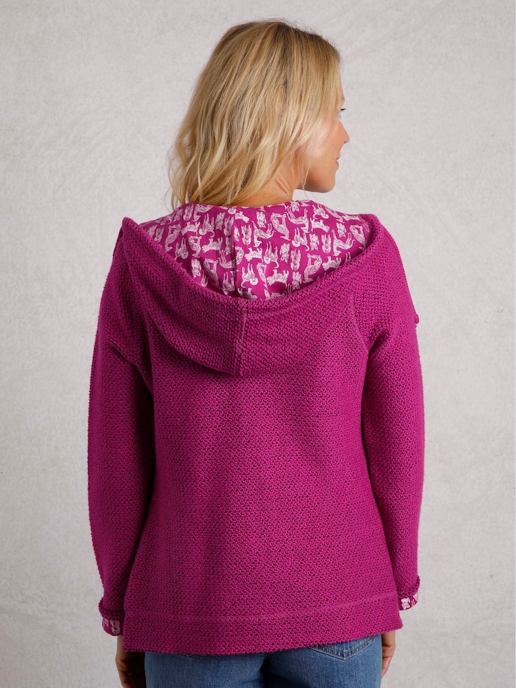 Weird Fish Magenta Chicoa Full Zip Hooded Classic Macaroni Hoodie - Image 2 of 7