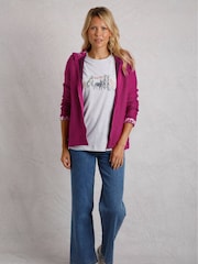 Weird Fish Magenta Chicoa Full Zip Hooded Classic Macaroni Hoodie - Image 3 of 7