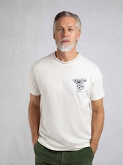 Weird Fish Cream Marlin Back Print T-Shirt - Image 1 of 6