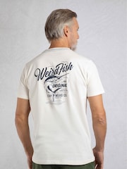 Weird Fish Cream Marlin Back Print T-Shirt - Image 2 of 6