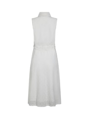 Weird Fish White Alinda Broderie 100% Cotton Shirt Dress - Image 7 of 7