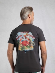 Preto - Camiseta estampada traseira Weird Fish Crabby Shack - Imagem 1 de 6