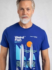 Weird Fish CobaltBlu Coordinates Front Print Graphic T-Shirt - Image 1 of 6