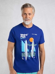 Weird Fish CobaltBlu Coordinates Front Print Graphic T-Shirt - Image 2 of 6