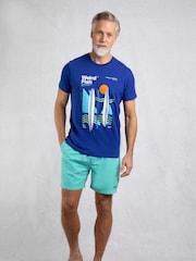 Weird Fish CobaltBlu Coordinates Front Print Graphic T-Shirt - Image 4 of 6