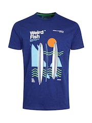 Weird Fish CobaltBlu Coordinates Front Print Graphic T-Shirt - Image 5 of 6