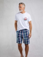 Weird Fish Blue Manson Madras Check 100% Cotton Shorts - Image 3 of 8