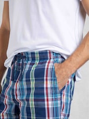 Weird Fish Blue Manson Madras Check 100% Cotton Shorts - Image 4 of 8