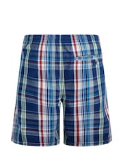 Weird Fish Blue Manson Madras Check 100% Cotton Shorts - Image 8 of 8