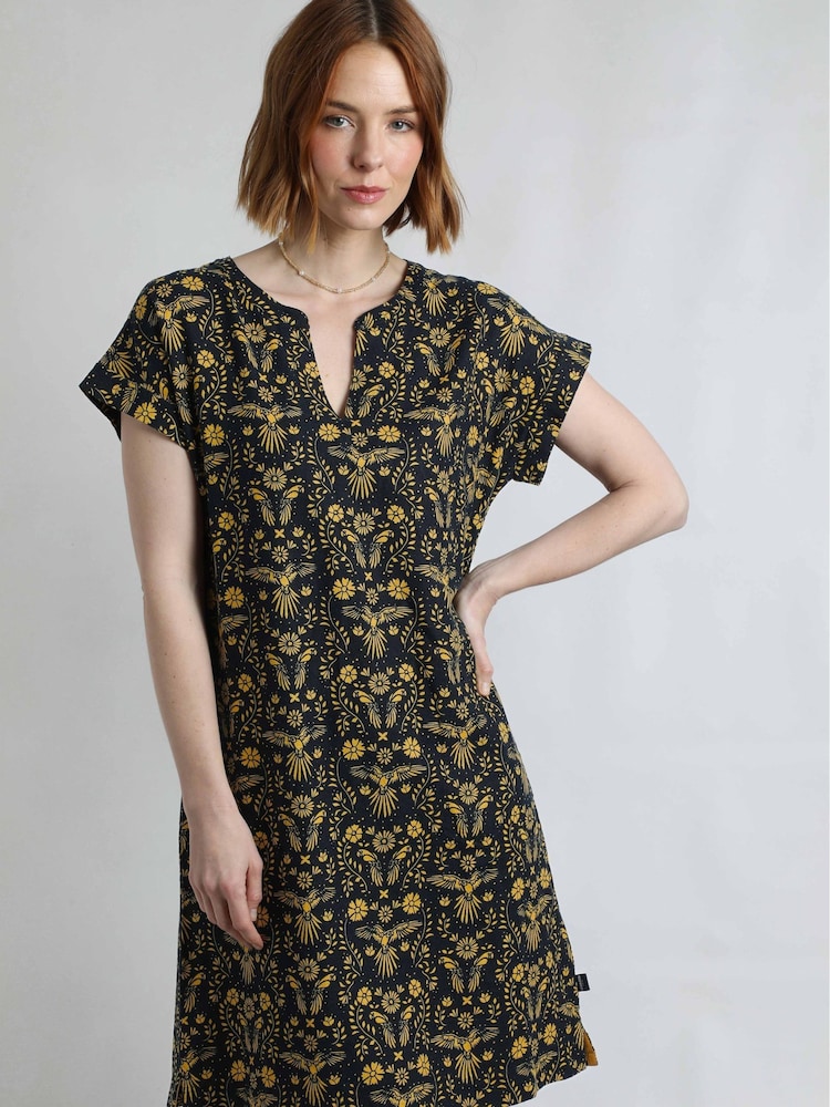 Weird Fish Blue Althea Printed Dress - Image 1 of 6