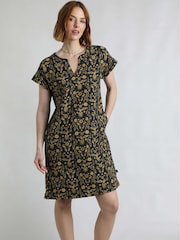 Weird Fish Blue Althea Printed Dress - Image 3 of 6