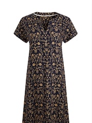 Weird Fish Blue Althea Printed Dress - Image 5 of 6