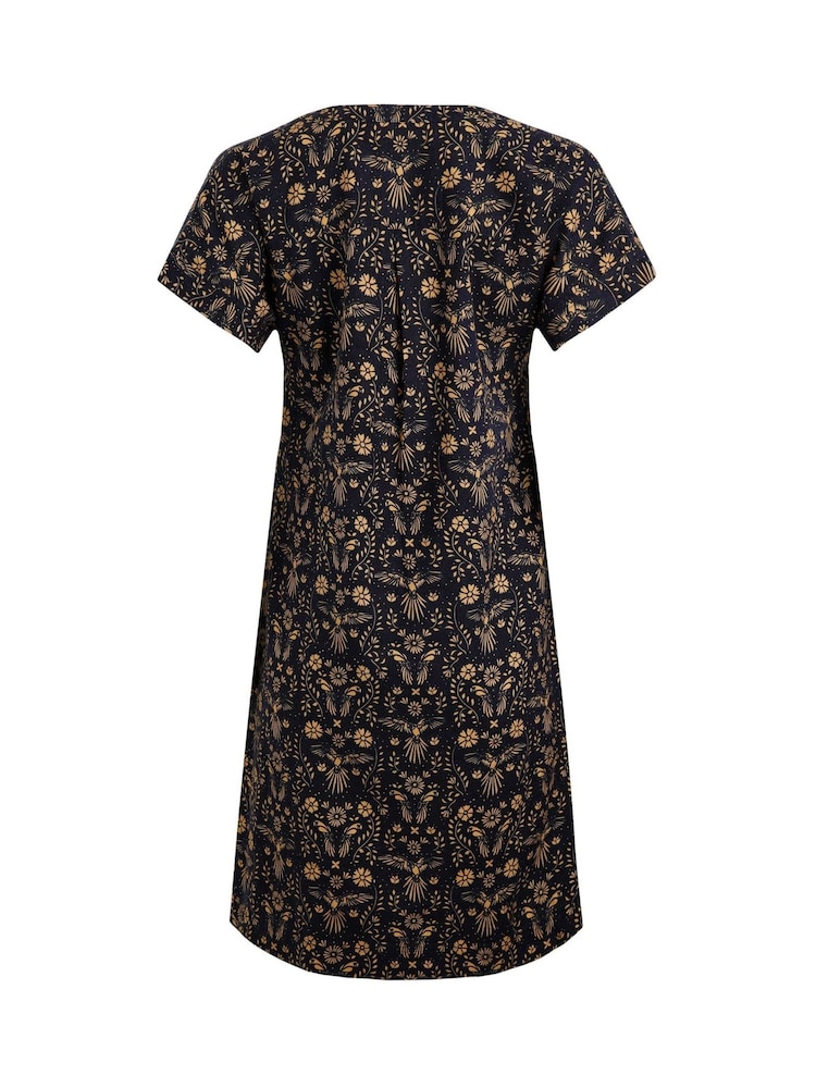 Weird Fish Blue Althea Printed Dress - Image 6 of 6