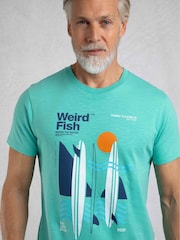Weird Fish Blue Coordinates Front Print Graphic T-Shirt - Image 3 of 5