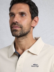 Weird Fish Cream Miles Pique 100% Cotton Polo Shirt - Image 4 of 6