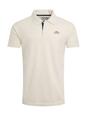 Weird Fish Cream Miles Pique 100% Cotton Polo Shirt - Image 5 of 6