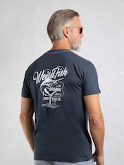 Weird Fish Blue Marlin Back Print T-Shirt - Image 2 of 6