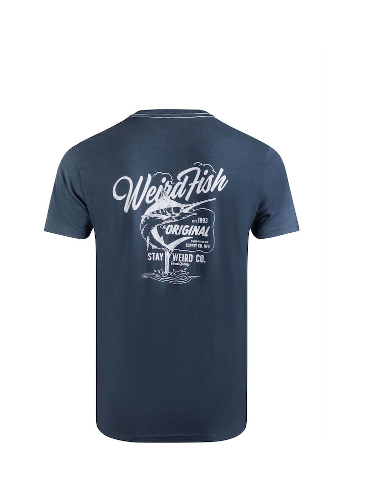 Weird Fish Blue Marlin Back Print T-Shirt - Image 6 of 6
