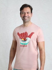 Weird Fish Pink Hang Loose Graphic T-Shirt - Image 1 of 7