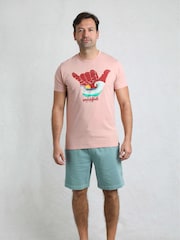 Weird Fish Pink Hang Loose Graphic T-Shirt - Image 3 of 7