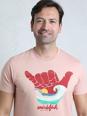 Weird Fish Pink Hang Loose Graphic T-Shirt - Image 4 of 7