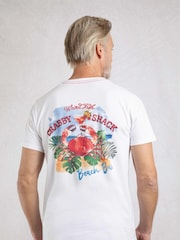 Branco - Camiseta estampada traseira Weird Fish Crabby Shack - Imagem 2 de 7