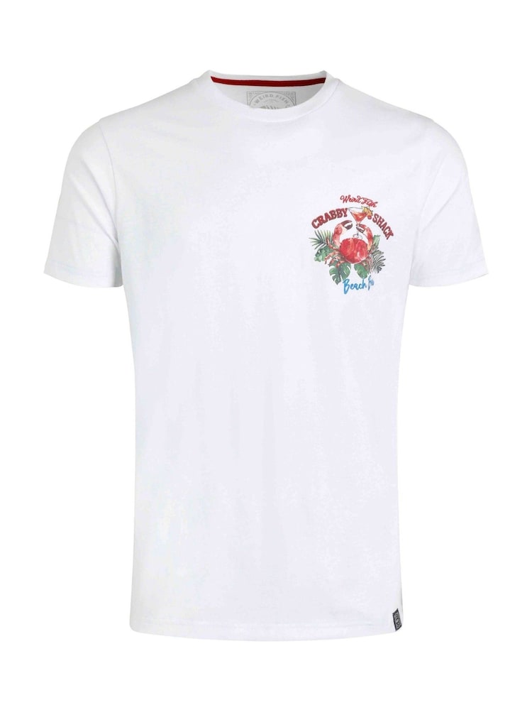 Weird Fish White Crabby Shack Back Print Graphic T-Shirt - Image 6 of 7