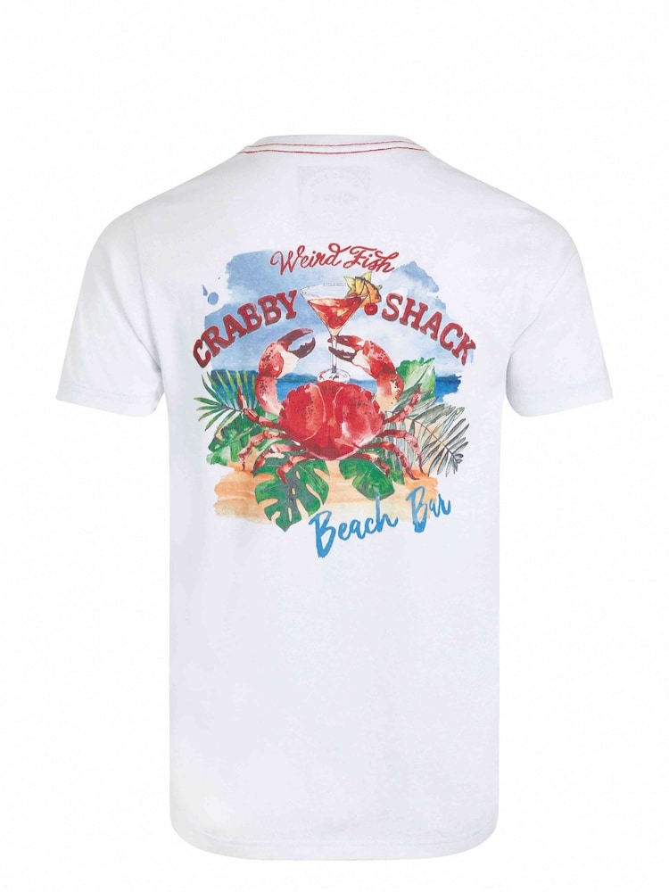 Branco - Camiseta estampada traseira Weird Fish Crabby Shack - Imagem 7 de 7
