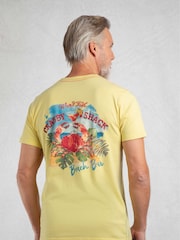 Weird Fish Yellow Crabby Shack Back Print Graphic T-Shirt - Image 2 of 8