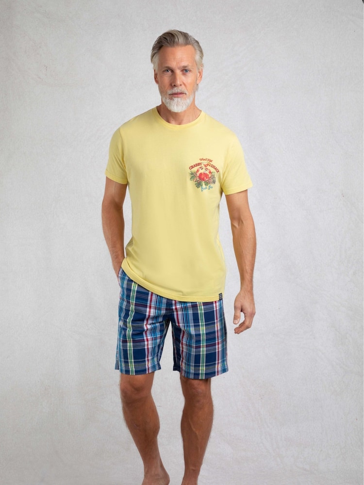 Weird Fish Yellow Crabby Shack Back Print Graphic T-Shirt - Image 3 of 8