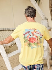 Weird Fish Yellow Crabby Shack Back Print Graphic T-Shirt - Image 6 of 8