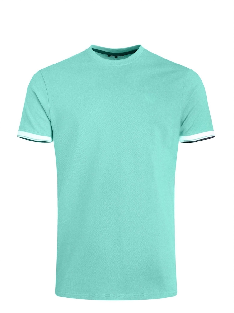 Weird Fish AquaMarine Danville Pique 100% Cotton T-Shirt - Image 6 of 7