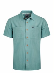Weird Fish Blue Hinton Crepe Shirt - Image 6 of 7