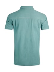 Weird Fish Blue Hinton Crepe Shirt - Image 7 of 7