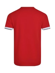 Weird Fish Red Danville Pique 100% Cotton T-Shirt - Image 7 of 7
