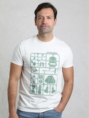 Weird Fish Cream CampKit Front Print Graphic T-Shirt - Image 1 of 6