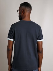 Weird Fish Blue Danville Pique 100% Cotton T-Shirt - Image 2 of 7