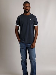 Weird Fish Blue Danville Pique 100% Cotton T-Shirt - Image 3 of 7