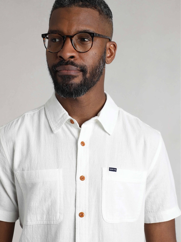 Weird Fish Cream Hinton Crepe Shirt - Image 2 of 6