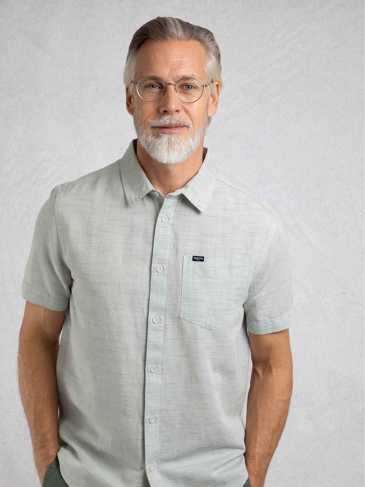 Weird Fish Grey Washton Short Sleeve Shirt - Image 1 of 6