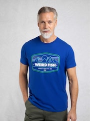 Weird Fish Blue Pacific Front Print Graphic T-Shirt - Image 1 of 6
