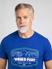 Weird Fish Blue Pacific Front Print Graphic T-Shirt - Image 4 of 6