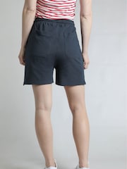 Weird Fish Blue Ebony Pique 100% Cotton Shorts - Image 2 of 6