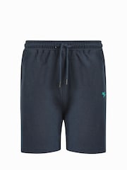 Weird Fish Blue Ebony Pique 100% Cotton Shorts - Image 5 of 6