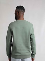 Weird Fish Green Carlise Crew Neck 100% Cotton Sweatshirt - Image 2 of 7