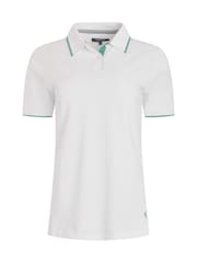 Weird Fish White Pammie Pique 100% Cotton Polo Shirt - Image 6 of 7